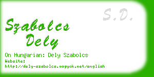 szabolcs dely business card